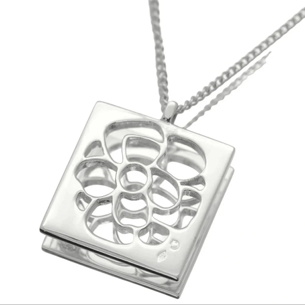 CHANEL Open Camillia 925 Sterling Silver Necklace - Picture 5 of 12